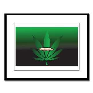    Large Framed Print Marijuana Joint and Leaf: Everything Else
