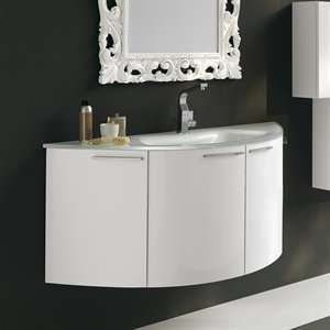  Acquaviva A59998 Archeda Curved Bathroom Vanity, White 