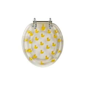  Beneke Magnolia Yellow Duckies Acrylic Resin Round Toilet 