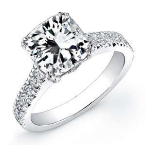 91 Ct Radiant Cut H,VS2 Diamond Engagement Ring 14K  