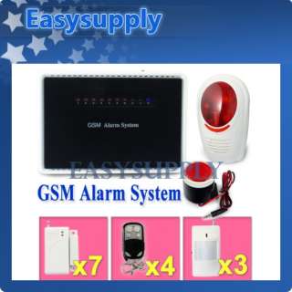 Wireless Home House Alarm GSM SMS Security System Voice Prompt + Water 