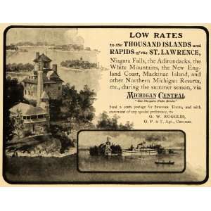   Ad Michigan Central Thousand Islands St. Lawrence   Original Print Ad