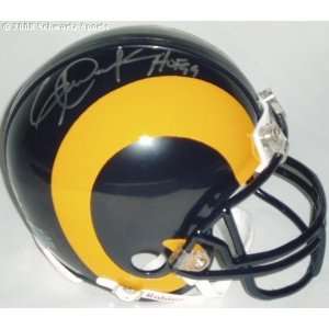  Eric Dickerson Signed Rams Throwback Riddell Mini Helmet w 