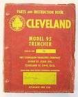 Cleveland Trencher Models 95,110,140 Parts and Instruction Book