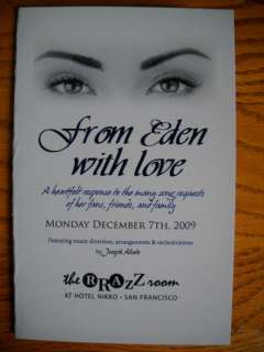 Eden Espinosa Signed Playbill  from Eden with love   