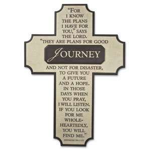  Journey Resin Wall Cross Jeremiah 29:11 13 For I Know The 