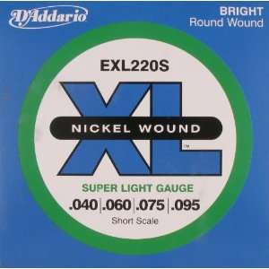  DAddario Electric Bass XL Nickel Wound Short .040   .095 