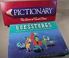 pictionary guesstures party game lot 100 % complete expedited shipping