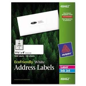  Labels, Address, 1 1/3 quot;x4 quot;, 1400/BX, White 