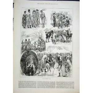  Beckton Hall Hunt Ball Lawn Meet Furniss Sketches 1883 