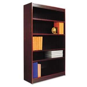  Square Corner Bookcase, Wood Veneer, 5 Shelf, 36w x 11 3 