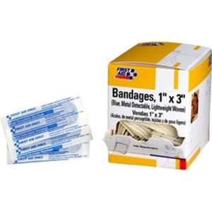 Adhesive Bandages   Blue Metal Detectable   Light Woven (1 1/2x3 