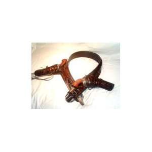  WESTERN GUN BELT WITH DROP LOOP HOLSTER AND A CROSS DRAW 