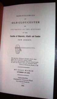 Gloucester Atlantic, Camden Counties New Jersey History  