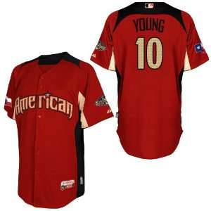  10# Michael Young Red 2011 MLB Authentic Jerseys Cool Base Jersey 