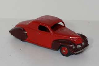 DINKY TOYS 39C LINCOLN ZEPHYR COUPE TT RED MAROON  