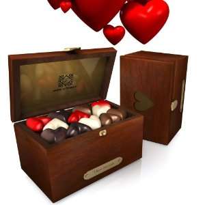 36 pcs Brown Mahogany Box Carved With A Heart  Grocery 