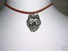 NEW WILD WOLF FACE PEWTER PENDANT 24 WOLVES NECKLACE
