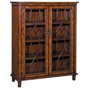    Golden Oak Finish Chippendale Style Bookcase