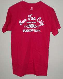 Sun Tan City Tanning NC State Wolfpack Red T Shirt NEW  