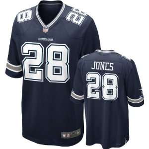 Felix Jones Jersey Home Navy Game Replica #28 Nike Dallas Cowboys 