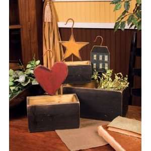   Wall Boxes: Primitive Tabletop Wall Boxes Set of 3: Home & Kitchen