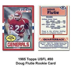 Topps New Jersey Generals Doug Flutie 1985 Rookie Trading 