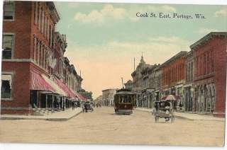 Wisconsin, WI, Portage, Cook St East Early Street Scene  