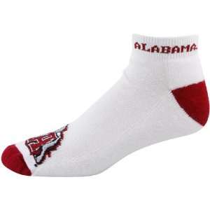   Crimson Tide White Crimson Big Logo Ankle Socks
