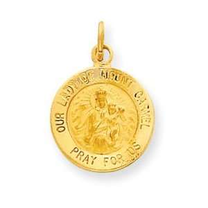  14k Our Lady of Mt. Carmel Medal Charm Jewelry