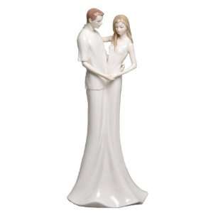   inch White Porcelain Figurine of Man and Woman Dancing