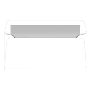   Wedding Envelopes   Slim White Silver Lined (50 Pack)