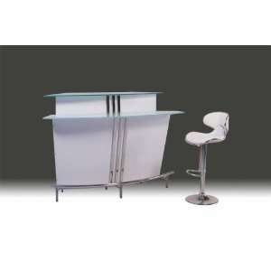   60 Inch Arched Contemporary Bar High Gloss White HB04