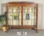 ANTIQUE Enghlish MAHOGANY CHIPPENDALE CURIO Display CABINET c1920 