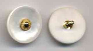 White Gold Plastict JHB Buttons 13/16” K078  