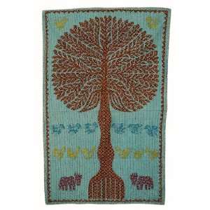  Tree of Life Cotton Wall Hanging/Tapestry With Graceful Patch 