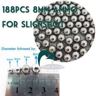 188x 8mm(5/16)steel ball AMMO For Slingshot Hunting  