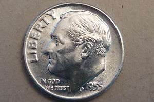 1955 D Roosevelt Silver Dime   ★ CH BU ★ #754  