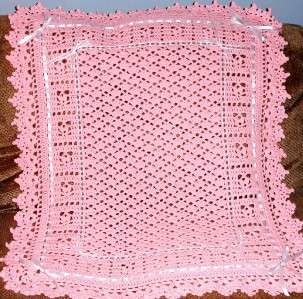 Hand Crocheted BABY AFGHAN choose your own color!! NEW  