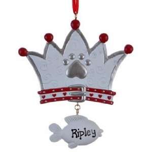  Personalized Cat Crown Christmas Ornament: Home & Kitchen