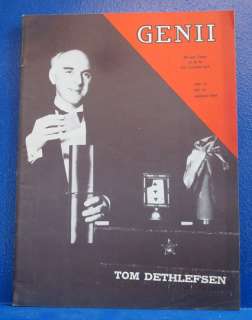 Aug 1949 GENII Mag/Magic/TOM DETHLEFSEN, Magician  