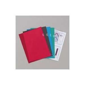  Clear Poly Project File, Red, 25/Box: Office Products
