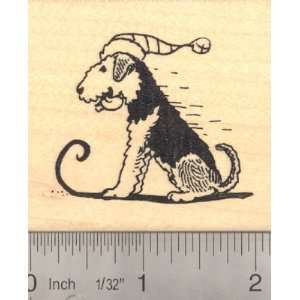  Airedale Terrier Dog Sledding Rubber Stamp: Arts, Crafts 