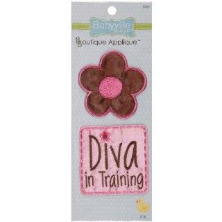 Babyville Boutique Appliques, Fun Flowers and Diva, 2 Count