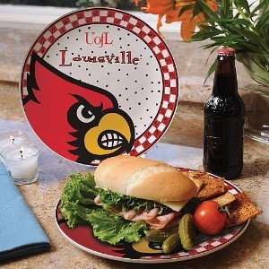  Louisville   Gameday Ceramic Plates (Set of 4): Sports 