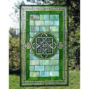    Celtic Storm of Bricks Stained Glass Window 