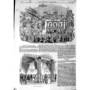   1852 BALL COURT YARD ECOLE MILITAIRE FETE AIGLES PARIS: Home & Kitchen