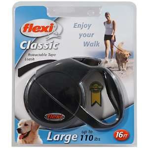   : Flexi Classic 2 Black Retractable 16 Leash Med Dogs: Pet Supplies