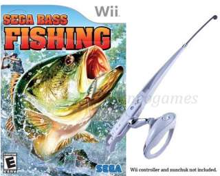 Wii Sega Bass Fishing + 1x Fishing Rod with Reel  