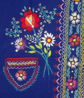 Eastern European Embroidered Vest Poland Slovak ethnic folk costume 